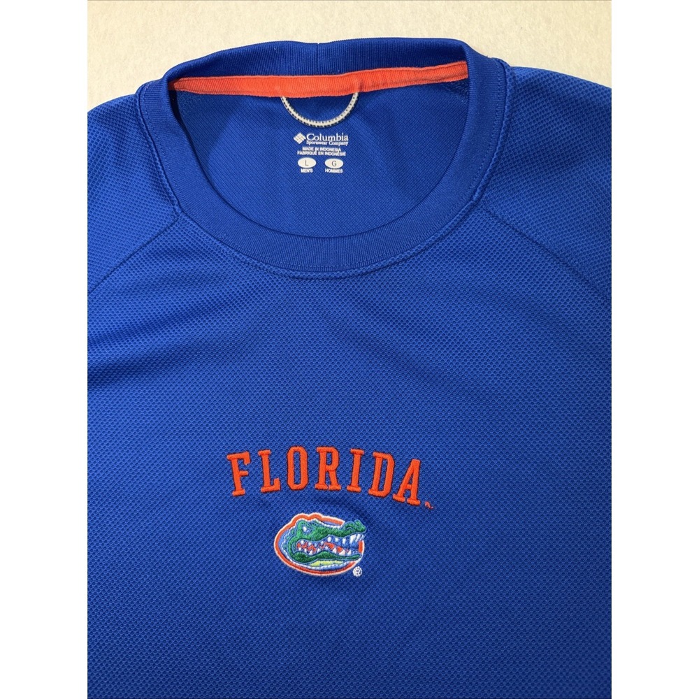 Florida Gators Columbia Sportswear T Shirt Men's Large Blue Athletic College EUC